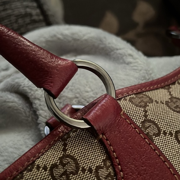 Gucci Purse with Deep red leather trim - Picture 10 of 12